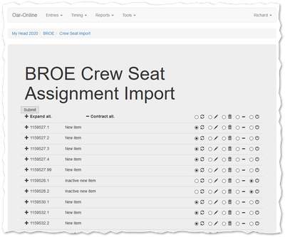 Crew Seat Assignments Import.