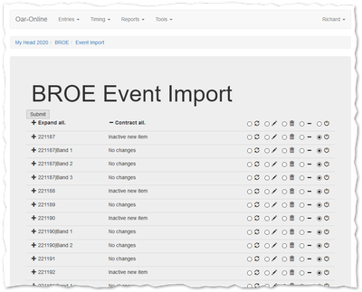 Events Import.