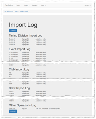 Import Logs.