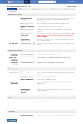 Meeting Details screen