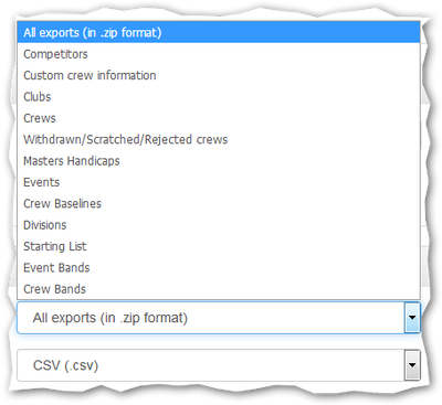 Export tables