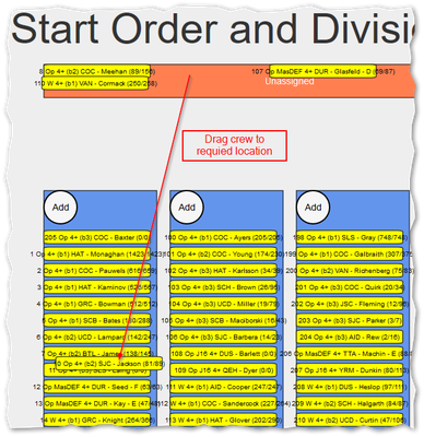 Unassigned Crew to Specific Position.